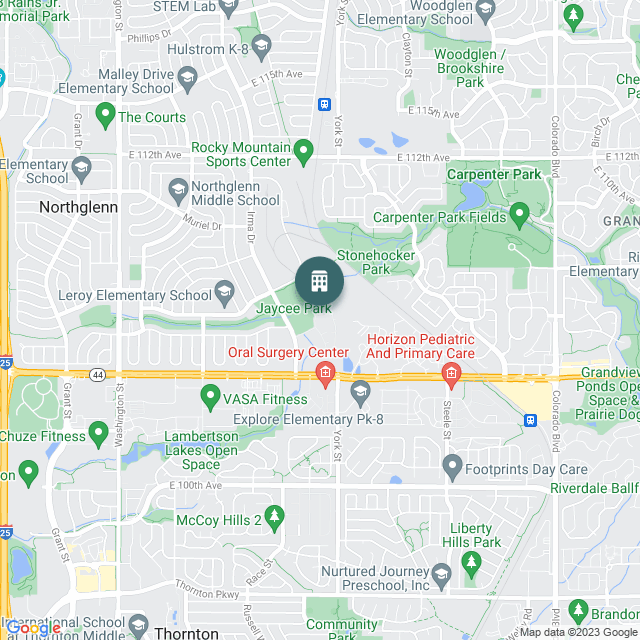 Map of Regatta, a Multifamily real estate investment opportunity in Northglenn, CO listed on the CrowdStreet Marketplace. 