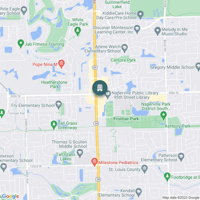 Map of Amazon Fresh & LA Fitness @ Wheatland Marketplace, a Retail real estate investment opportunity in Naperville, IL listed on the CrowdStreet Marketplace. 