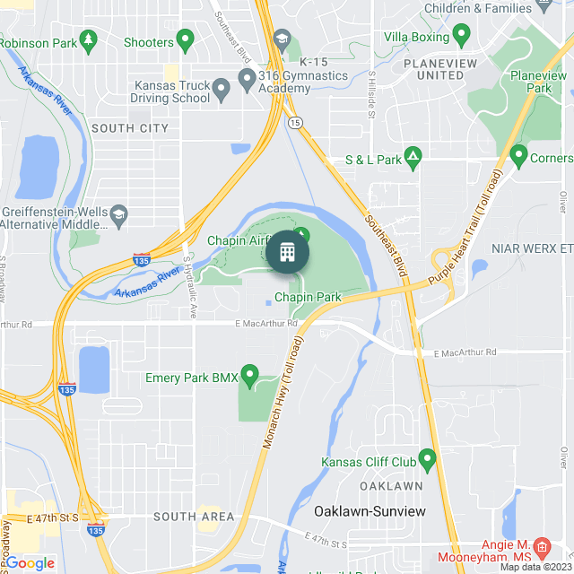 Map of Wichita Manufactured Housing Portfolio, a Manufactured Housing real estate investment opportunity in Wichita, KS listed on the CrowdStreet Marketplace. 