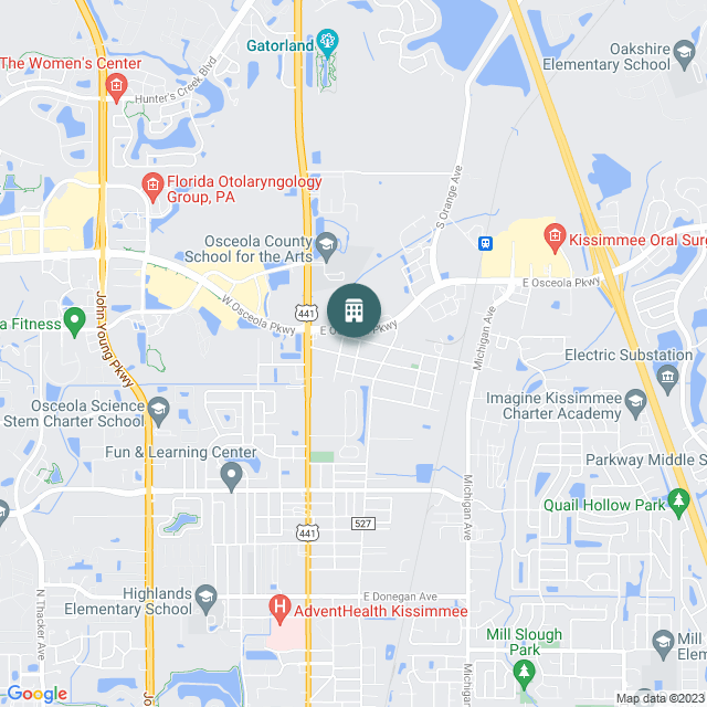 Map of Tesla Build-to-Suit Orlando, a Industrial real estate investment opportunity in Kissimmee, FL listed on the CrowdStreet Marketplace. 